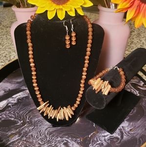Brown Jewelry Set ***New*** (handmade)